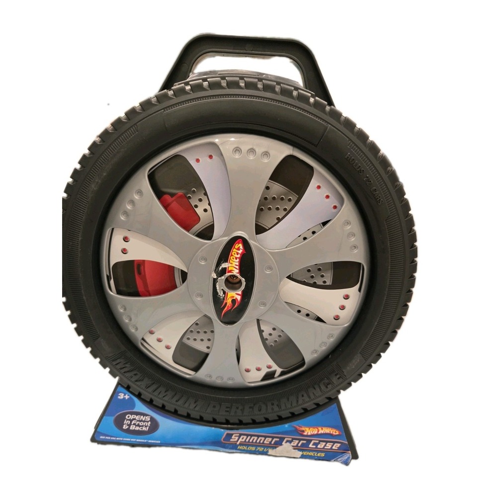 Hot Wheels Large Spinner Wheel Car Case Holds 72 Cars 1:64 Scale 2005
